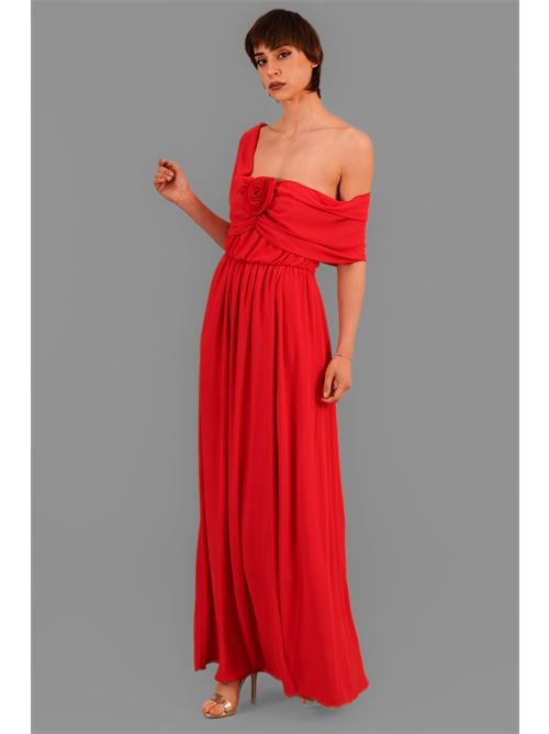 Abito in georgette Nualy | 7326ROSSO