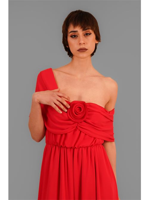 Abito in georgette Nualy | 7326ROSSO