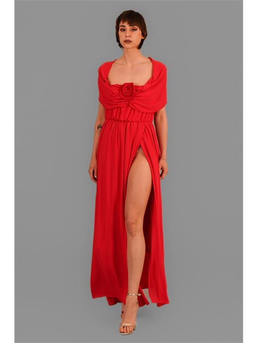 Abito in georgette Nualy | 7326ROSSO