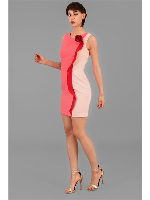 Tubino bicolore Nualy | 7328FRAGOLA/ROSA