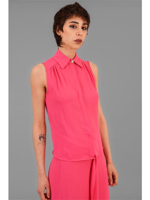 Camicia in georgette Nualy | 9173FRAGOLA