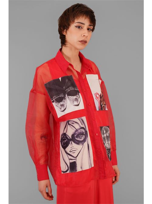 Camicia in organza Z.O.E. | 63Q209ROSSO