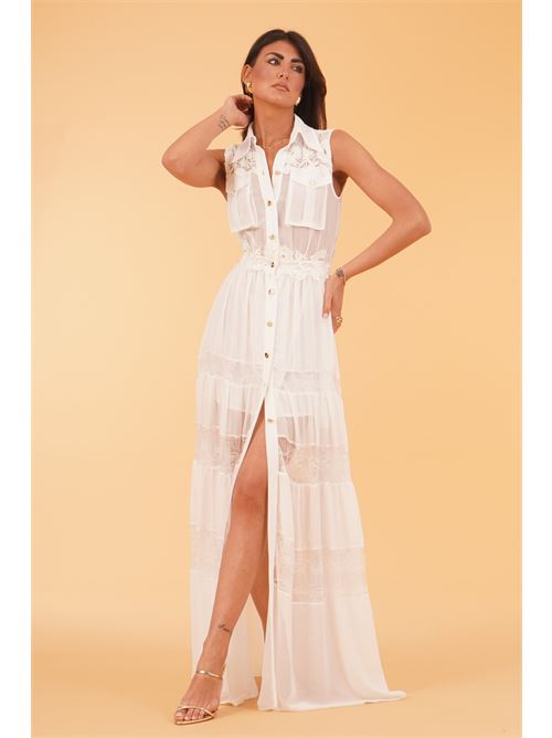 Abito in pizzo Babylon | EL0702BIANCO