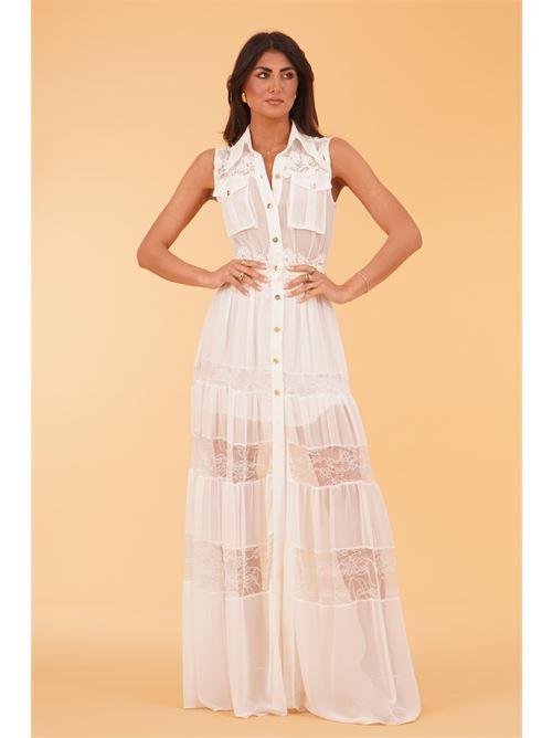 Abito in pizzo Babylon | EL0702BIANCO