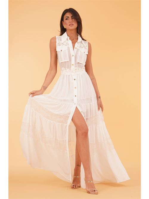Abito in pizzo Babylon | EL0702BIANCO