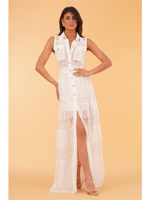 Abito in pizzo Babylon | EL0702BIANCO