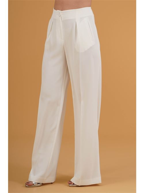 Pantalone in crepe Babylon | MF0624BIANCO