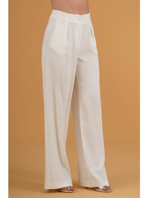 Pantalone in crepe Babylon | MF0624BIANCO