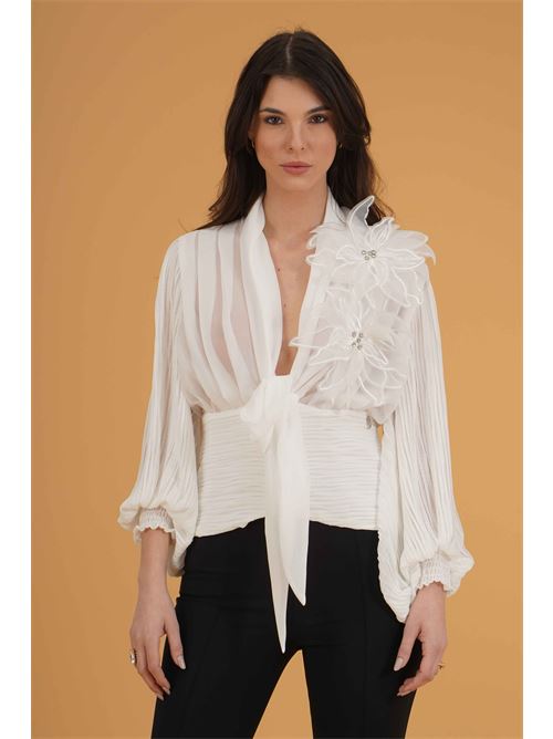 Camicia in georgette Babylon | S00358BIANCO