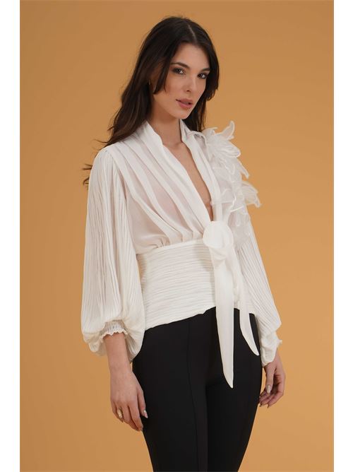 Camicia in georgette Babylon | S00358BIANCO