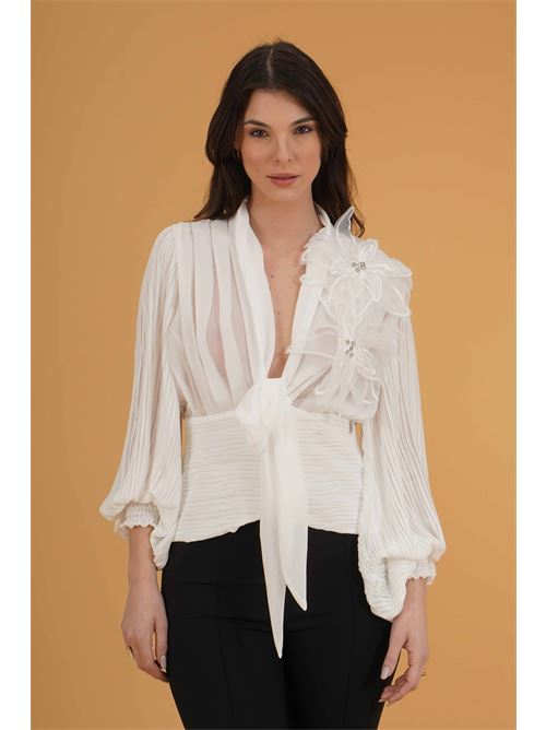 Camicia in georgette Babylon | S00358BIANCO