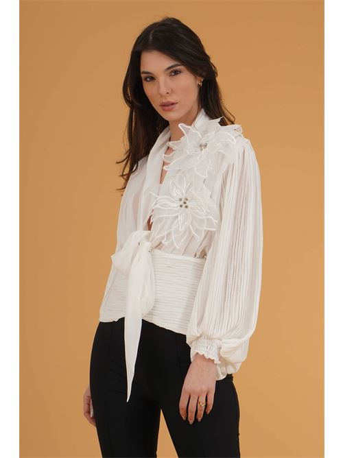 Camicia in georgette Babylon | S00358BIANCO