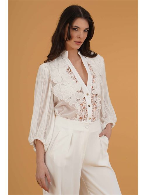 Camicia a body in georgette Babylon | S00359BIANCO