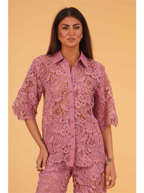 Camicia in pizzo macrame' LAFTY.LIE | 17E220MAGENTA