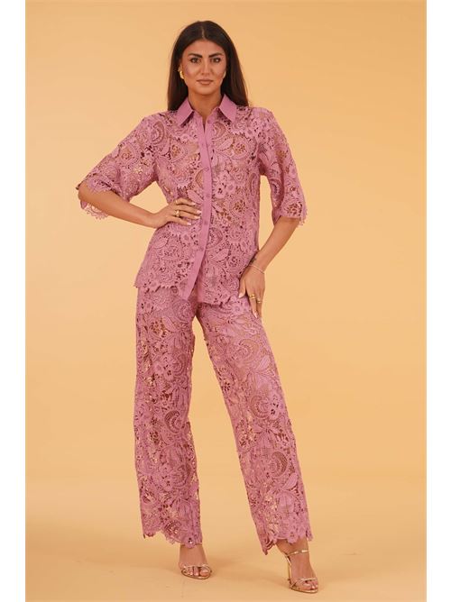 Camicia in pizzo macrame' LAFTY.LIE | 17E220MAGENTA