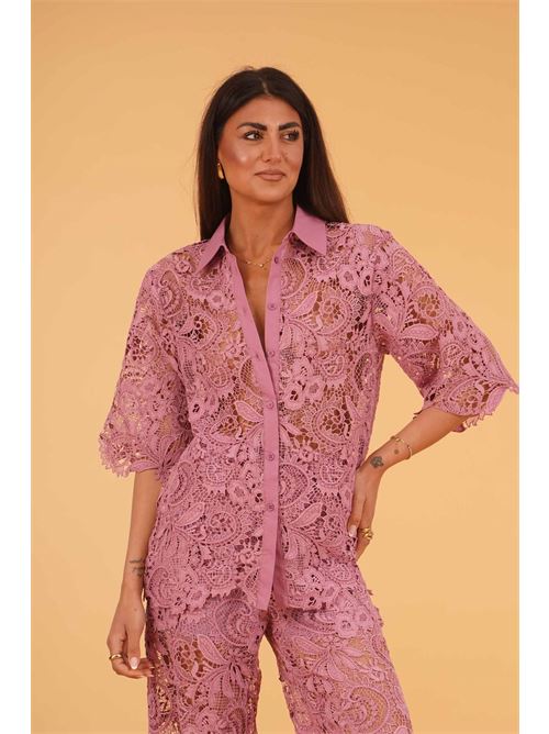 Camicia in pizzo macrame' LAFTY.LIE | 17E220MAGENTA