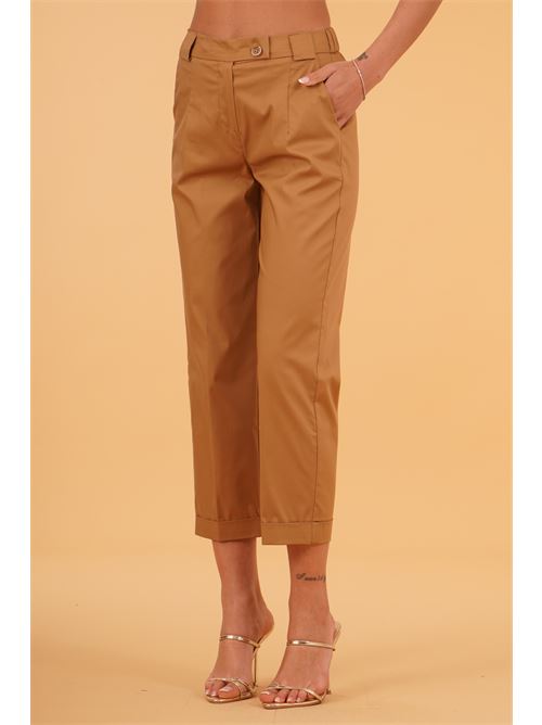 Pantalone in cotone elastico LAFTY.LIE | 63G317CAMMELLO