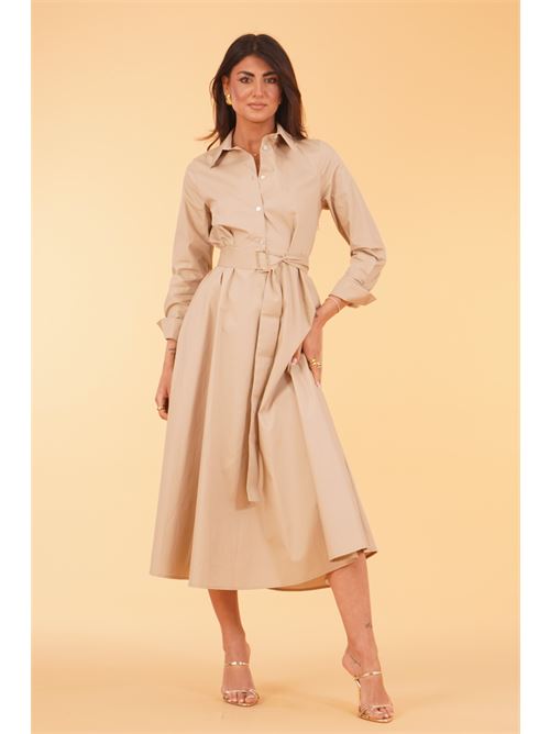 Abito in cotone LANACAPRINA | LC5287BEIGE