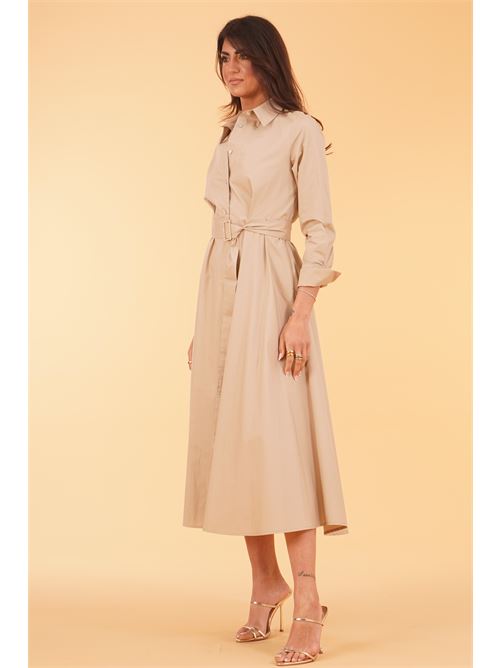 Abito in cotone LANACAPRINA | LC5287BEIGE