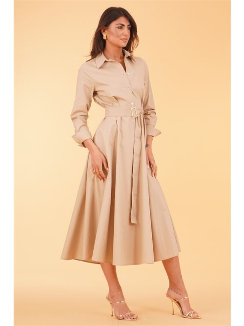Abito in cotone LANACAPRINA | LC5287BEIGE